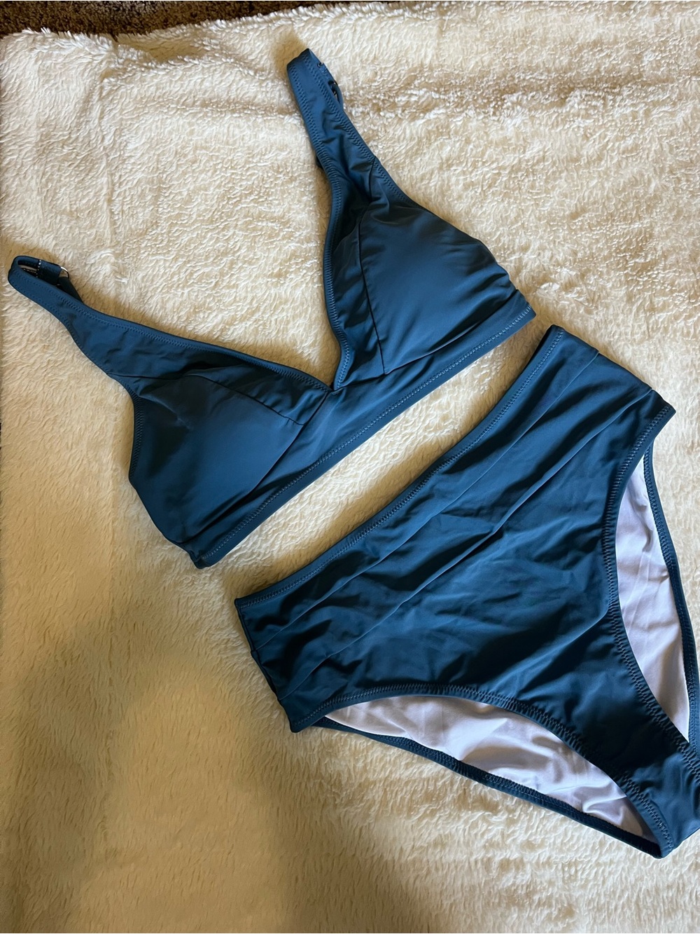 Avanova Deep Teal V-Neck Bikini Set NWT